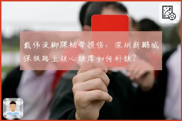 戴伟浚脚踝韧带损伤，深圳新鹏城保级路上核心缺席如何补缺？